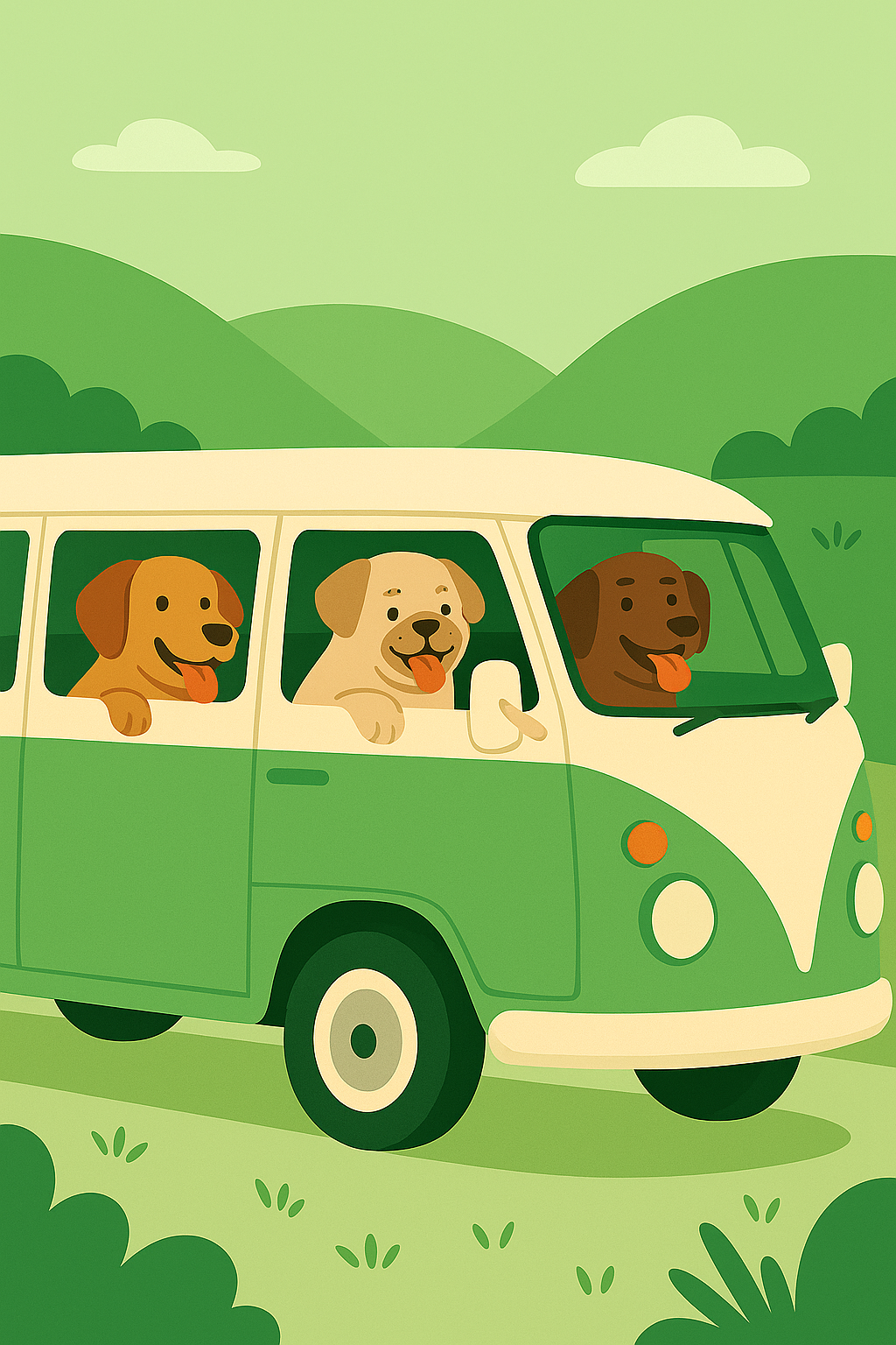 Ilustracion de paseo para banner.